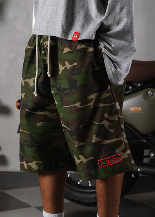 Casentini Wide-Leg Cut Shorts - Camo
