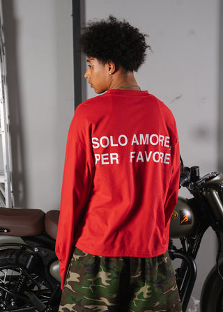SOLO AMORE PER FAVORE LONG SLEEVE T-Shirt - Christmas Red